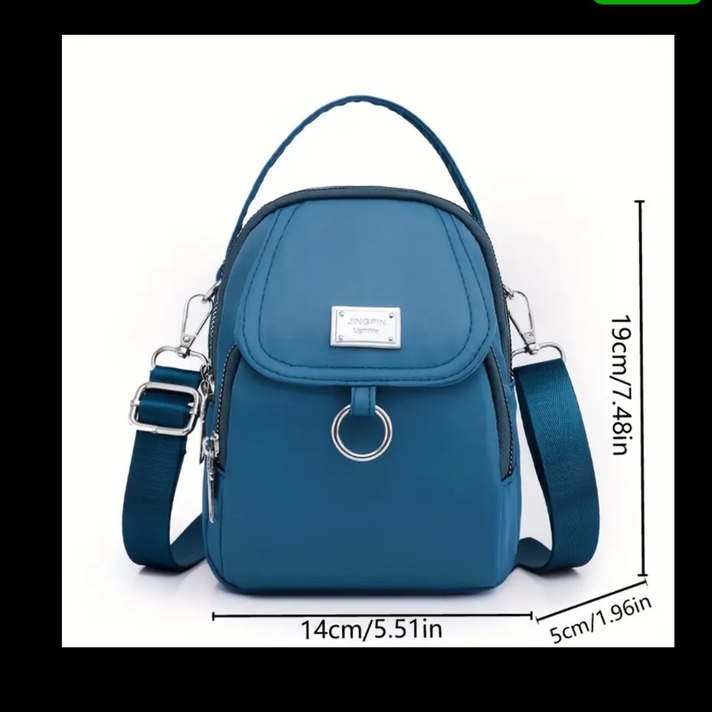 Light Green mini nylon crossbody or tote bag~New in packaging - Picture 3 of 8